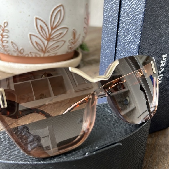 Prada Geometric Square Acetate Sunglasses - Picture 2 of 7